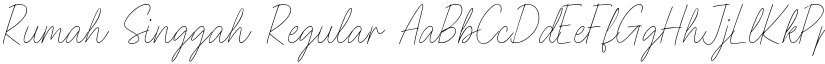 Rumah Singgah Regular font