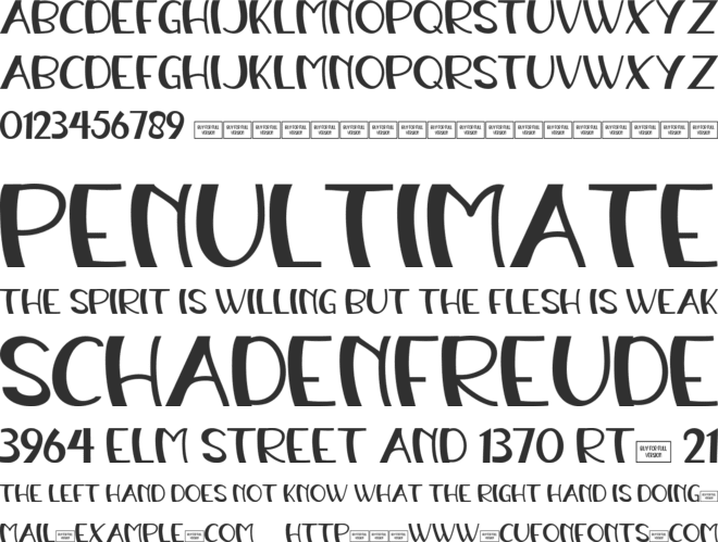THOUSAND SUNNY font preview