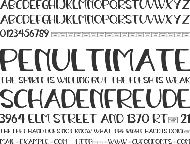 THOUSAND SUNNY font preview