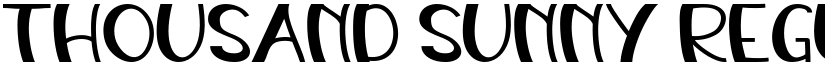 THOUSAND SUNNY Regular font
