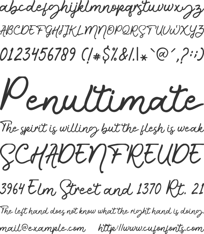 Autumn Monoline font preview