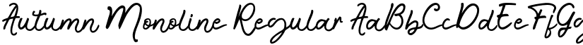 Autumn Monoline Regular font