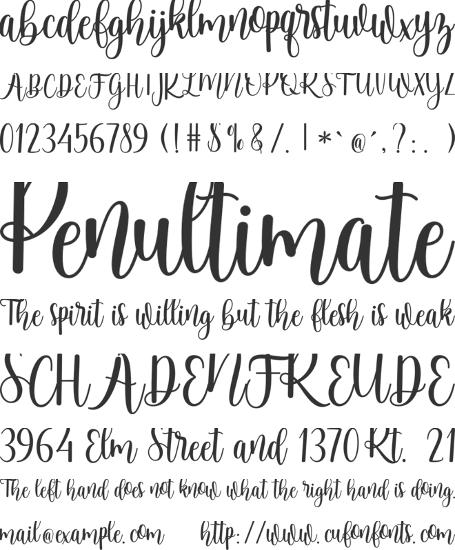 Antemowa font preview