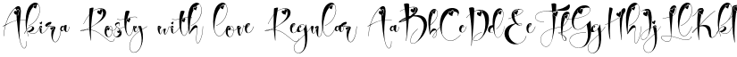 Akira Rosty with love Regular font