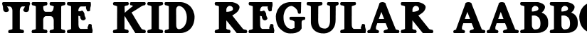 The Kid Regular font