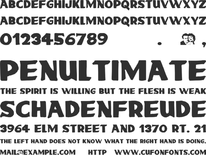 A place in the Sun font preview
