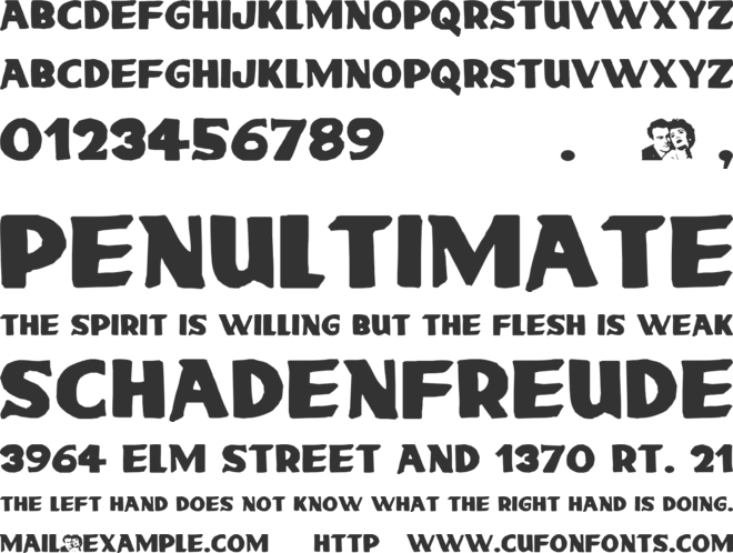 A place in the Sun font preview