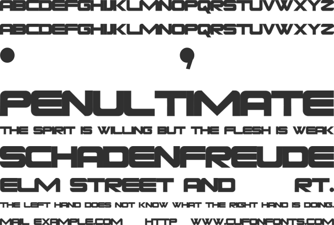 HULK3D font preview