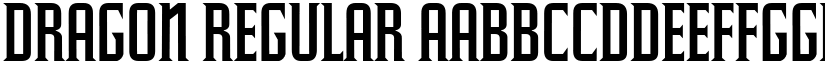 DRAGON Regular font