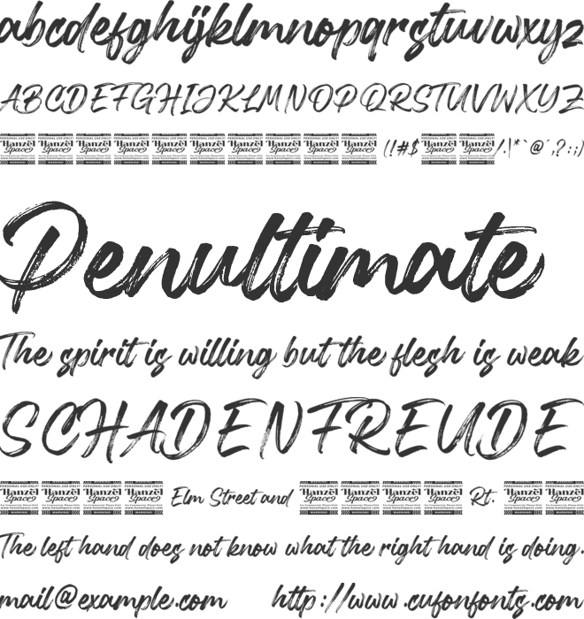 Arthemis font preview