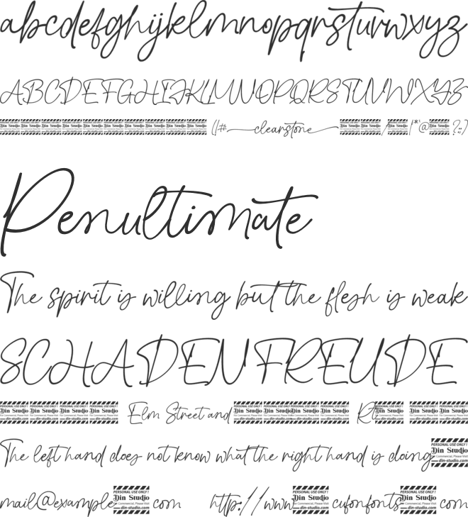 Clearstone Personal Use font preview