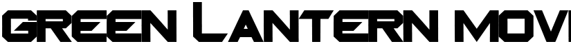 GREEN LANTERN MOVIE Regular font