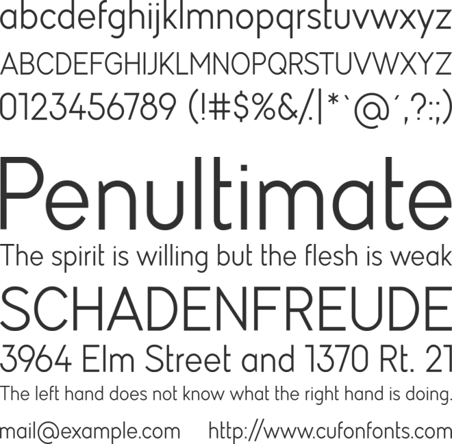 Myna font preview