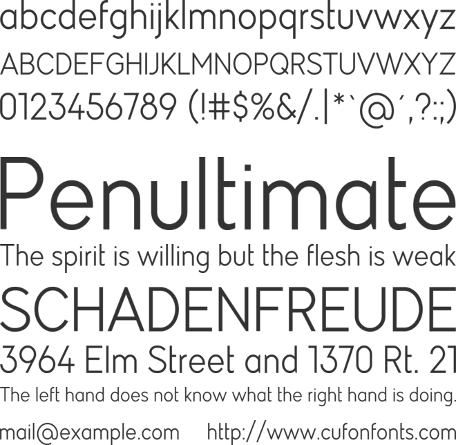 Myna font preview