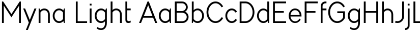 Myna Light font