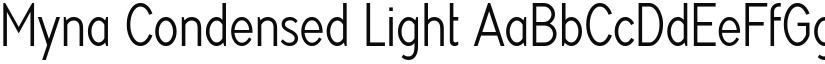 Myna Condensed Light font
