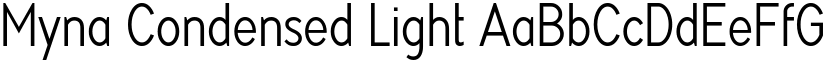 Myna Condensed Light font