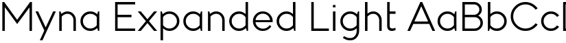 Myna Expanded Light font