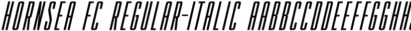 HORNSEA FC REGULAR-ITALIC font