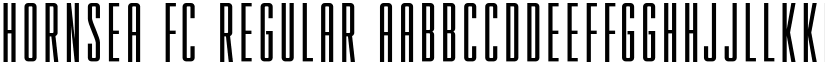 HORNSEA FC REGULAR font