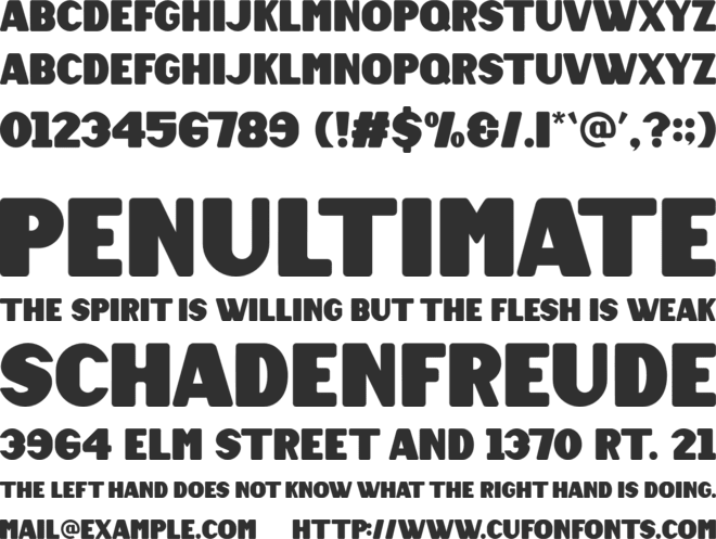 Christbell font preview