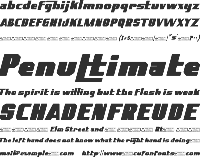 Speedo font preview