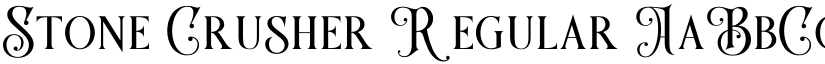 Stone Crusher Regular font