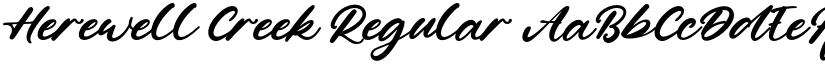 Herewell Creek Regular font