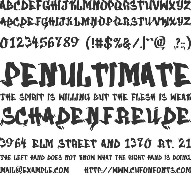 Babayaro font preview