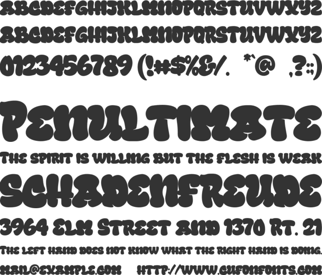 Black Blast font preview