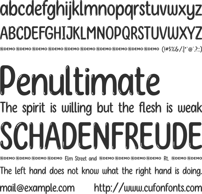 Shiny Flakes font preview