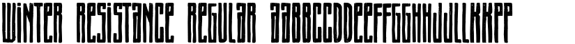 Winter Resistance Regular font