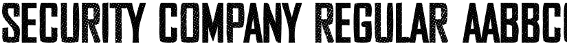 Security Company Regular font