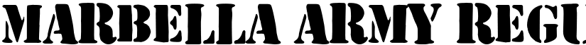 Marbella Army Regular font