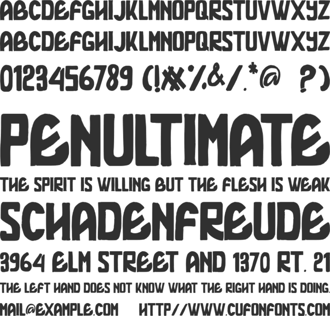 Old River font preview