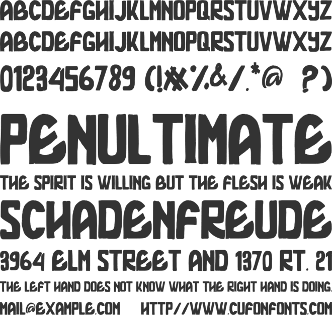 Old River font preview