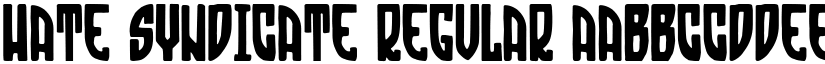 Hate Syndicate Regular font