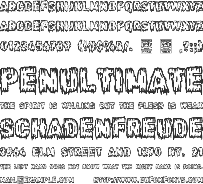 Horror Magazine font preview