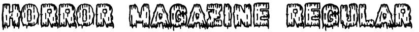 Horror Magazine Regular font
