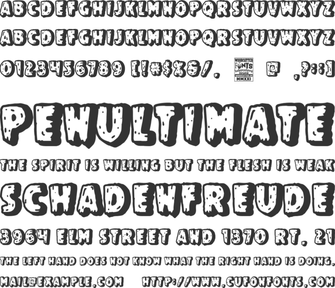 The Night of The Living Indepes font preview