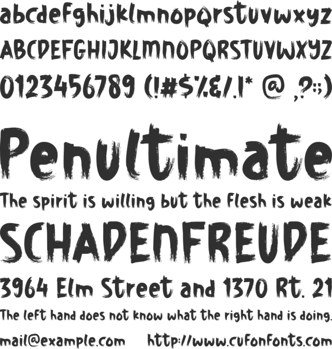 Strongly font preview