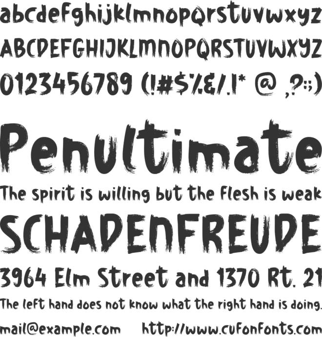Strongly font preview