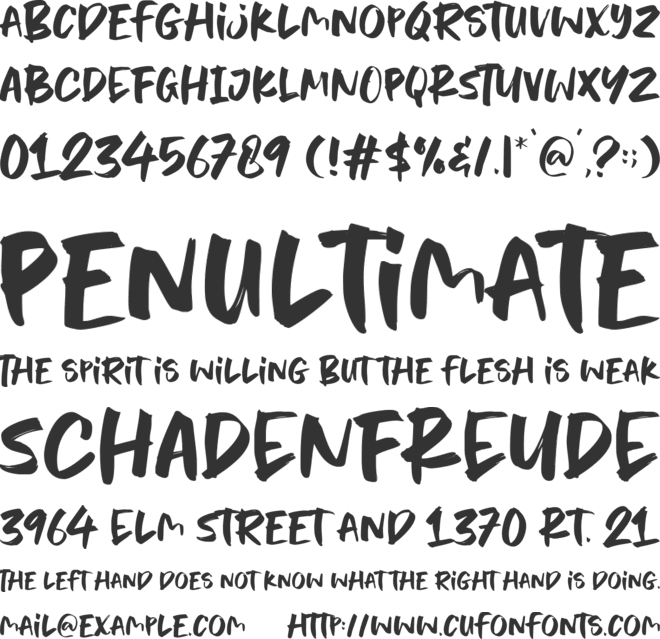 North Bridge font preview