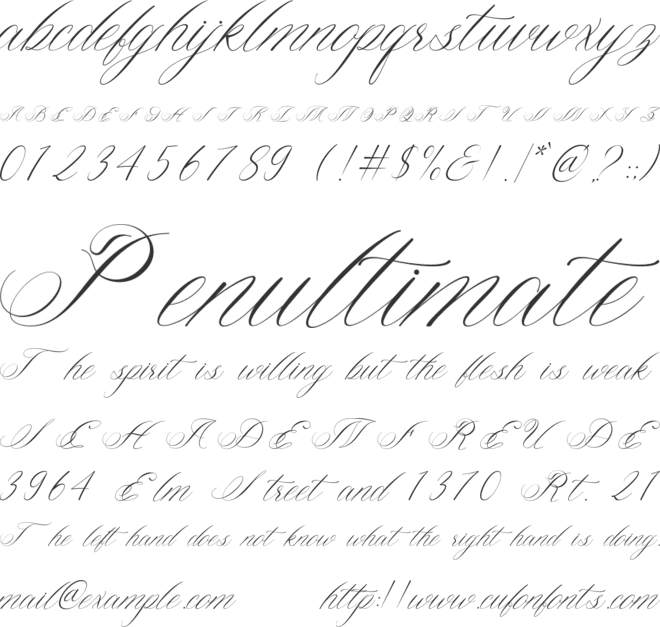 Bright Future font preview