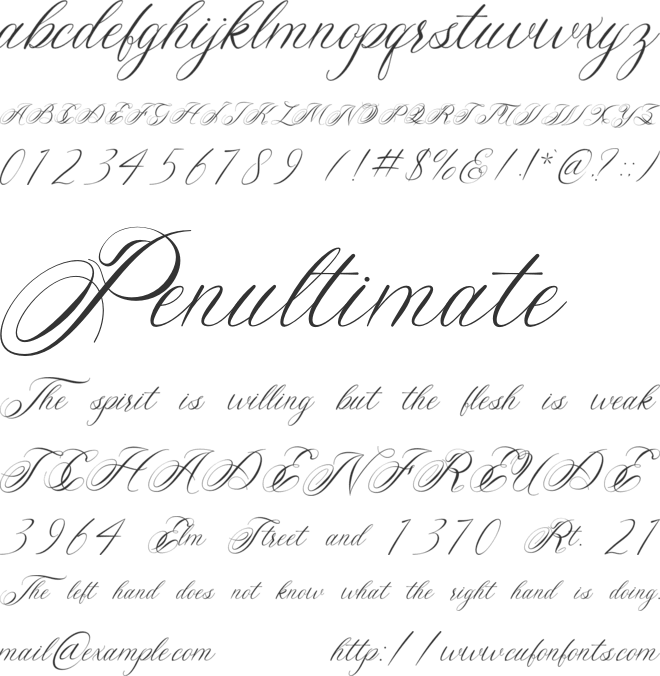 Melody of Love font preview