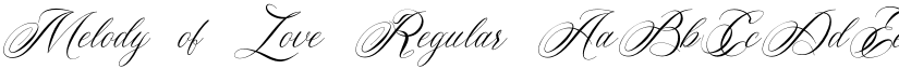 Melody of Love Regular font