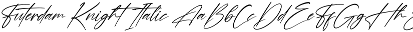 Futerdam Knight Italic font