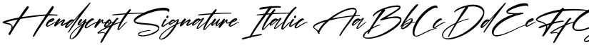 Hendycroft Signature Italic font