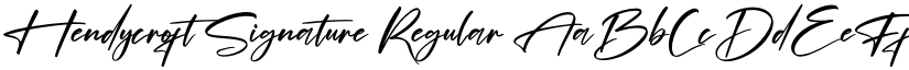 Hendycroft Signature font download
