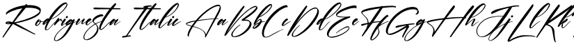 Rodriguesta Italic font